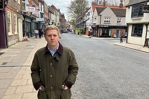 Cllr Ashley Mason in Micklegate