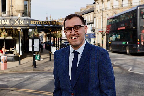 Tom Gordon stood in central Harrogate