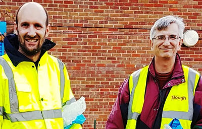 Lib Dems Matthew Taylor & Robert Plimmer leading community action against litter in Cippenham