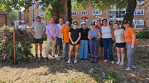 Cllrs Gary Busuttil and Gary Malcolm with Abundance London at Church Path, Southfield.