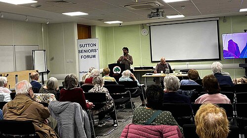 Bobby Dean MP at Sutton Seniors Forum AGM