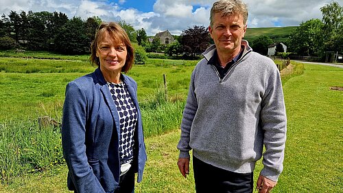 Cllr Angela Davies with Tim Wilson