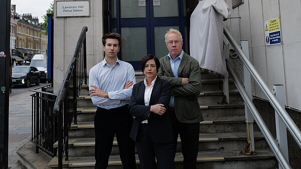 Lib Dem Campaigners outside Lavender Hill Police Station