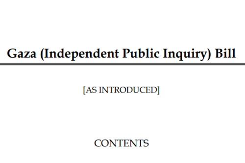 Gaza 10 Minute Rule Bill