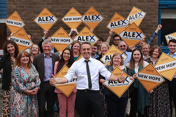 Alex Cole-Hamilton and Campaigners