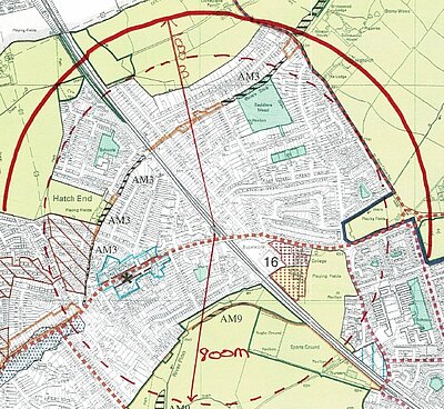 Green Belt around Hatch End Station