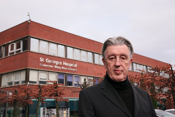 Paul Kohler outside St Georges Hospital