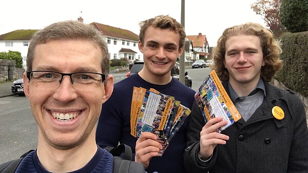 Clwyd West Lib Dems out campaigning.