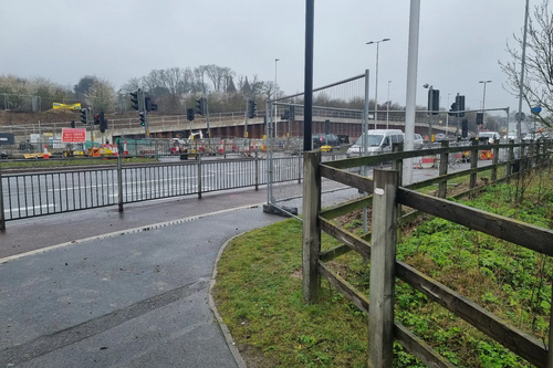 medway city estate roadworks