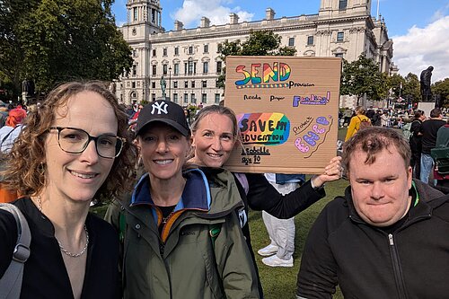 Alison with parents campaigning for better SEND provision