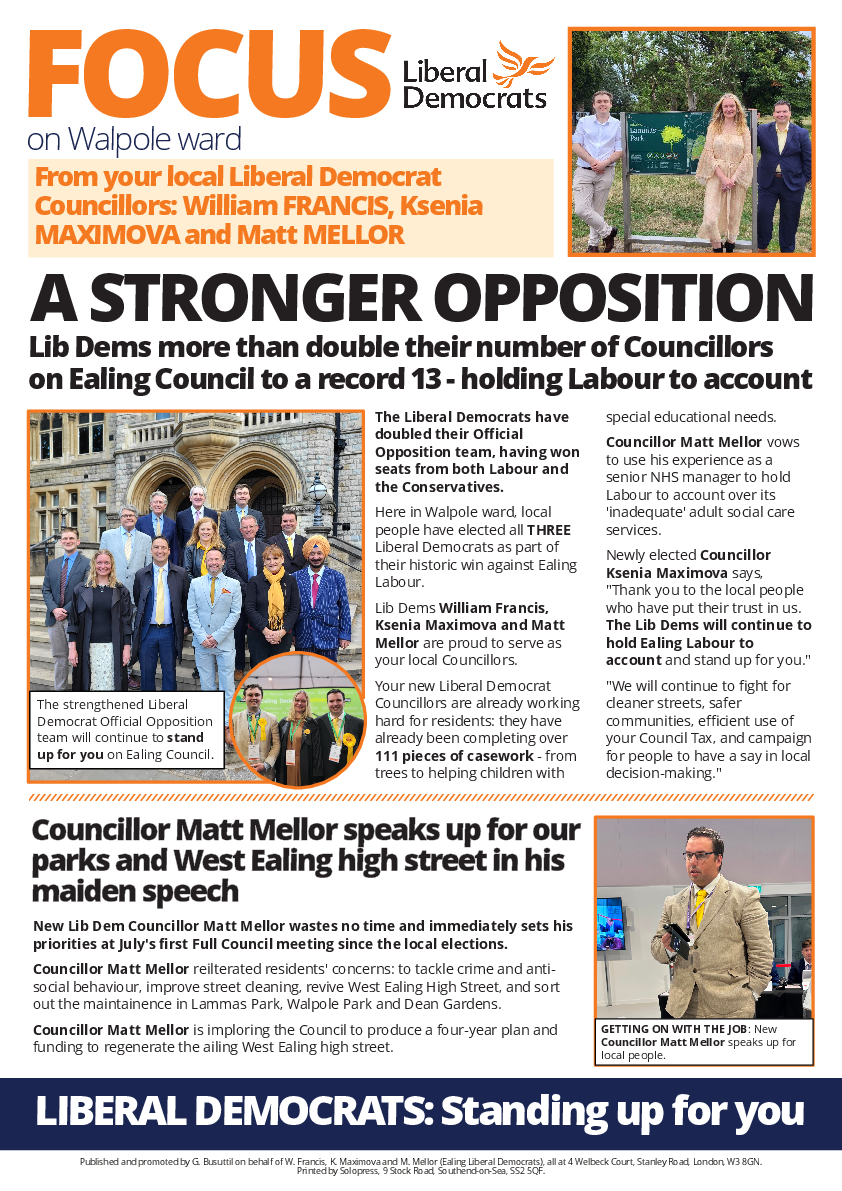Walpole - July 2026 Focus Newsletter