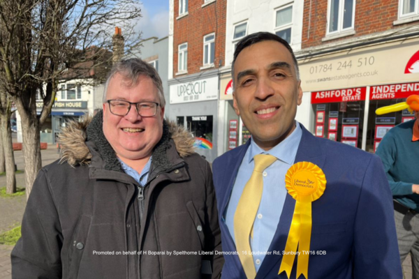 Harry with man in Ashford