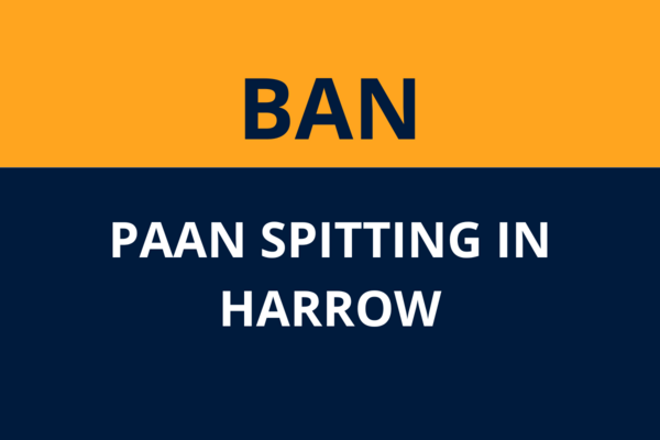 ban paan spitting in harrow