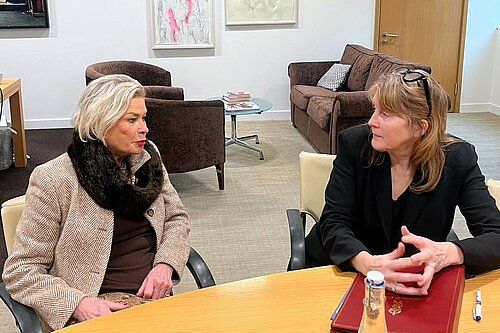 Rachel Gilmour MP with Minister Sarah Jones 