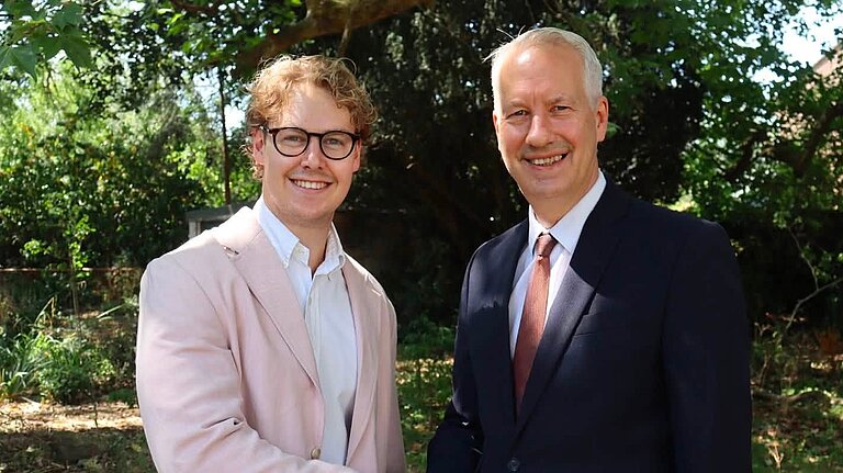 Hamish Hunter with Gideon Amos
