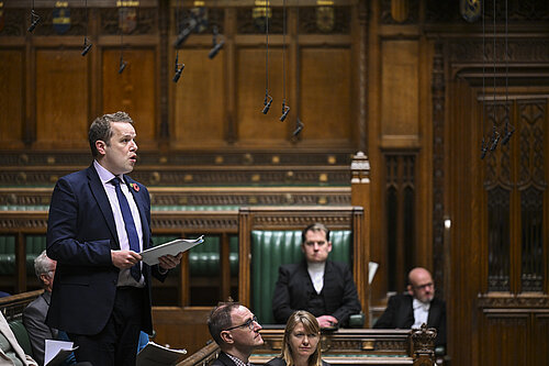Tom Morrison MP speaking in Parliament