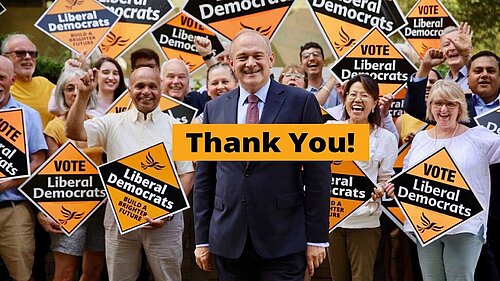 Ed Davey and his supporters