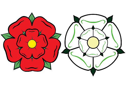 The Lancashire and Yorkshire roses