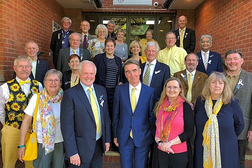 Lib Dem councillors on the steps of Shute End