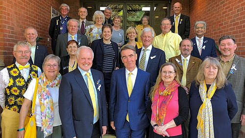 Lib Dem councillors on the steps of Shute End