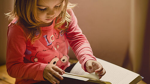 Girl reading a book