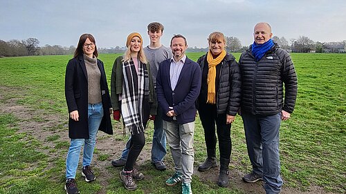 Councillors Gary Malcolm and Athena Zissimos with Katie Boyles and Steve Toft 
