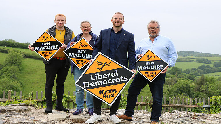 Ben Maguire MP with the North Cornwall Liberal Democrats