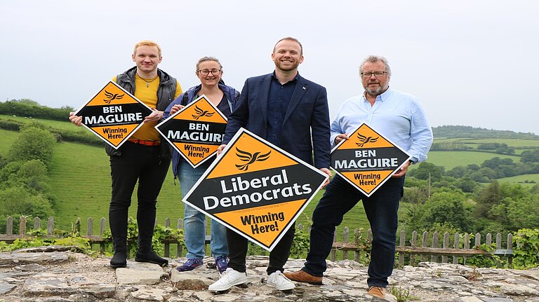 Ben Maguire MP with the North Cornwall Liberal Democrats