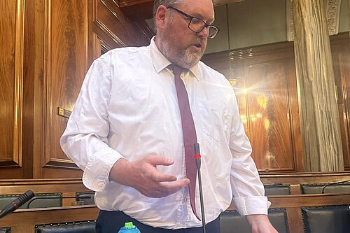 Cllr Stubbs Addressing the Council Meeting