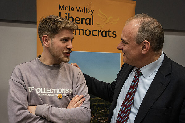 Bradley Nelson with Ed Davey