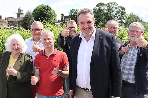 Matthew Green and campaigners