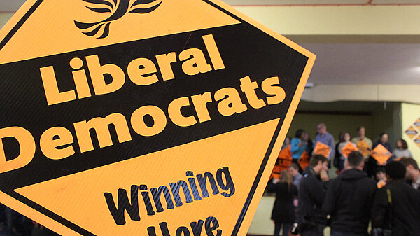 A big Lib Dem poster