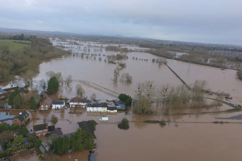 Powick Parish Malvern Flooded