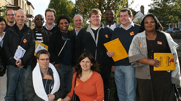 A group of Lib Dem volunteers