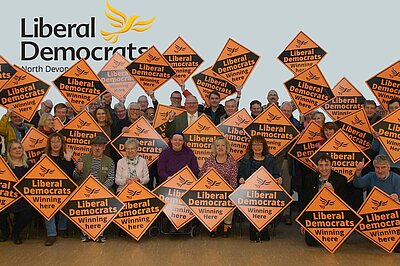 Team photo with Lib Dem Diamonds