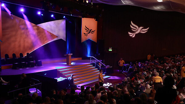 The Lib Dem Conference hall