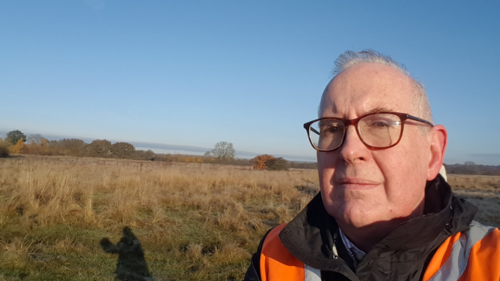 Cllr John Hale at the Ellenbrook site