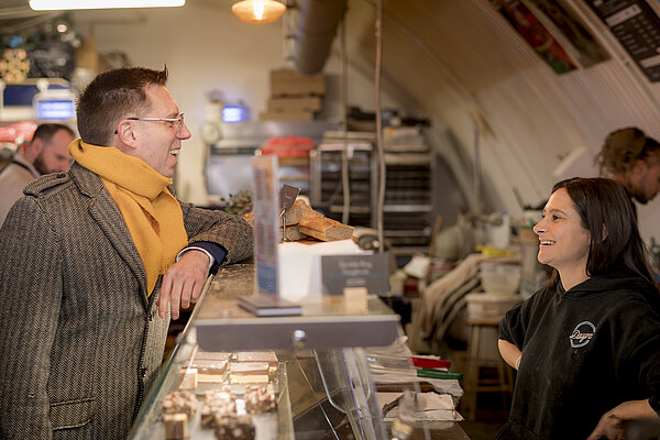 Rob at local bakery