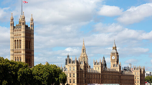 Big Ben and the houses of Parliament.