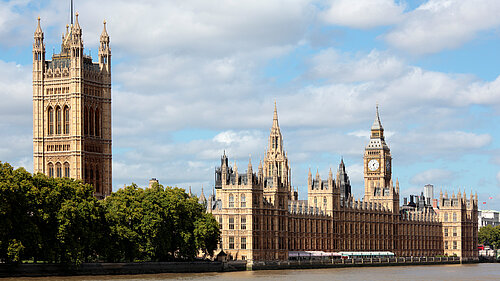 Big Ben and the houses of Parliament.
