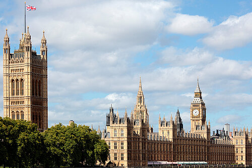 Big Ben and the houses of Parliament.