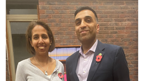 Munira Wilson with Harry Boparai