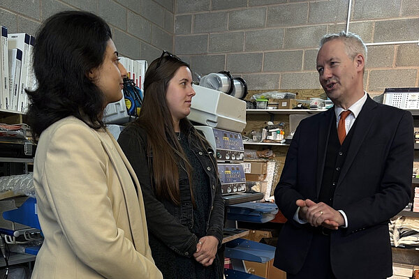 Gideon tours ESU Medical Solutions, based on Westpark at Chelston 