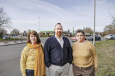 Ely West Lib Dem Candidates Christine Corbett, Rob Pitt and Christine Whelan