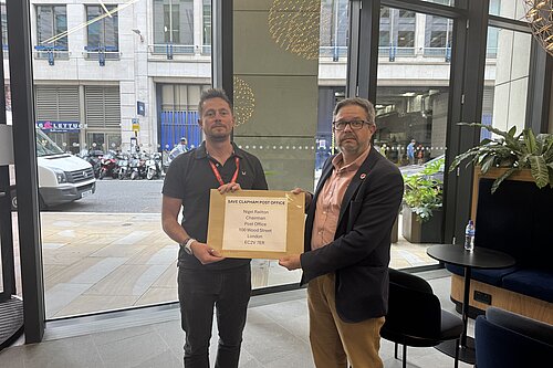 Councillor Abbott presenting petition