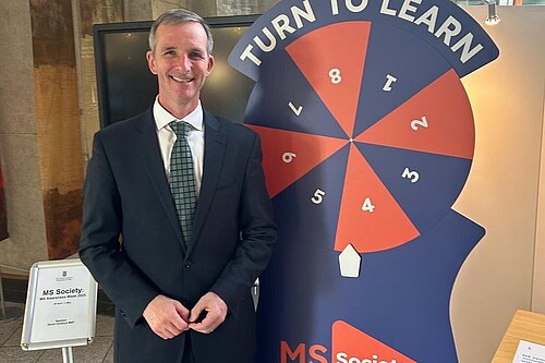 Liam McArthur MSP supporting MS Awareness Week in Holyrood