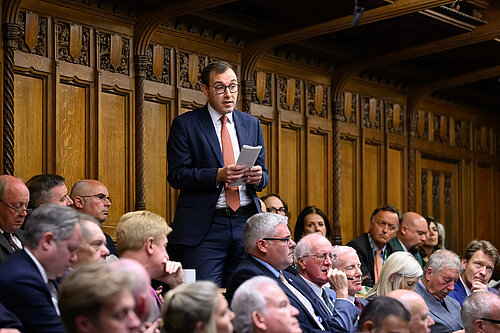 Tom speaking in the House of Commons