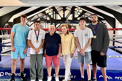Cllr Connie Hersch at the Powerday Hooks Boxing Club.
