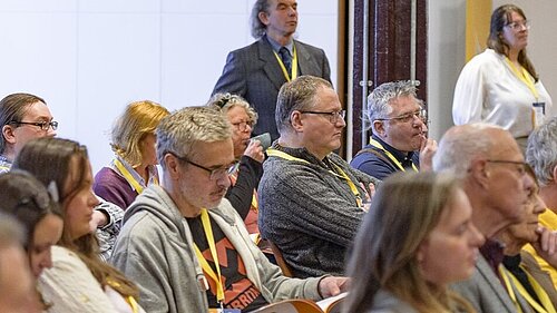 Crowd watching Conference