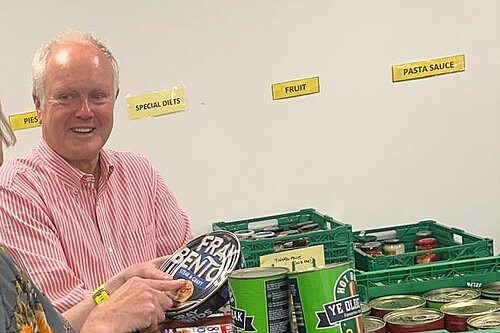 Clive at food bank